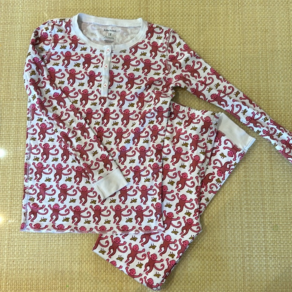 Pristine Roller Rabbit Kids PJs in Iconic Monkey Print